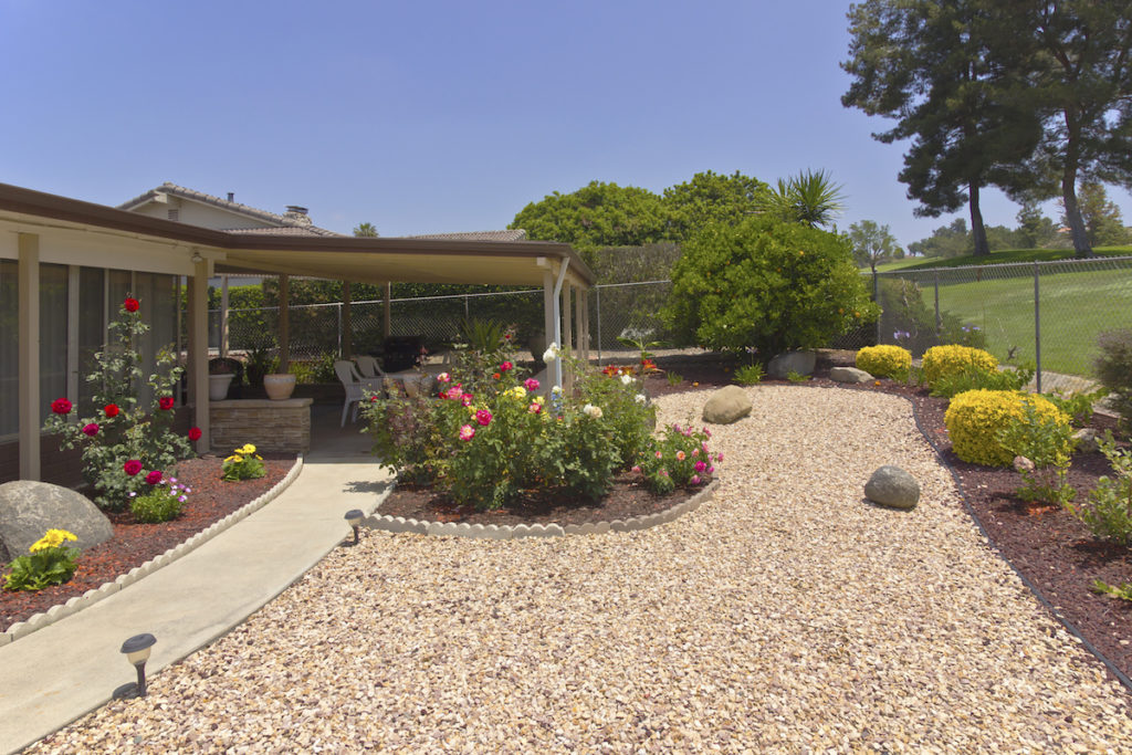 Backyard garden and patio San Diego california.